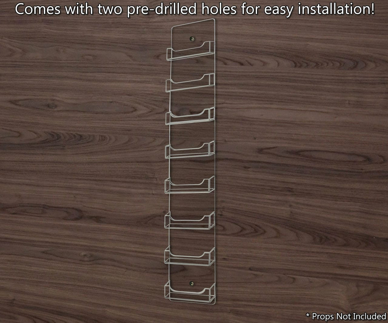 Comes with two pre drilled holes for easy installation