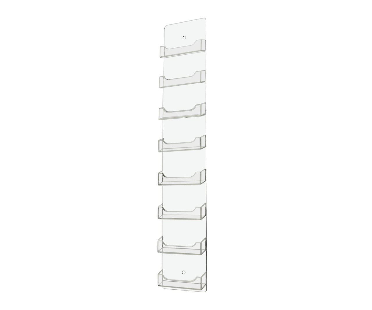 Eight Pocket Wall Mount Business Card Rack standard view