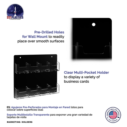 8 Pocket Hanging Vertical Business Card Holder