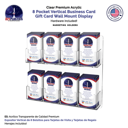 8 Pocket Hanging Vertical Business Card Holder