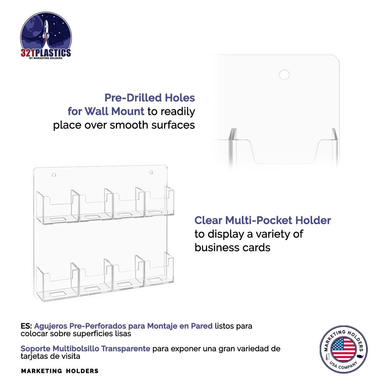 8 Pocket Hanging Vertical Business Card Holder