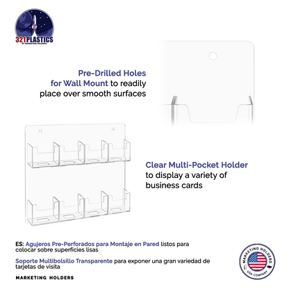 8 Pocket Hanging Vertical Business Card Holder