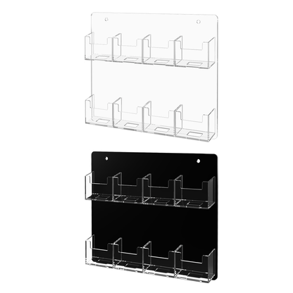 Clear and Black Hanging Vertical Business Card Holder