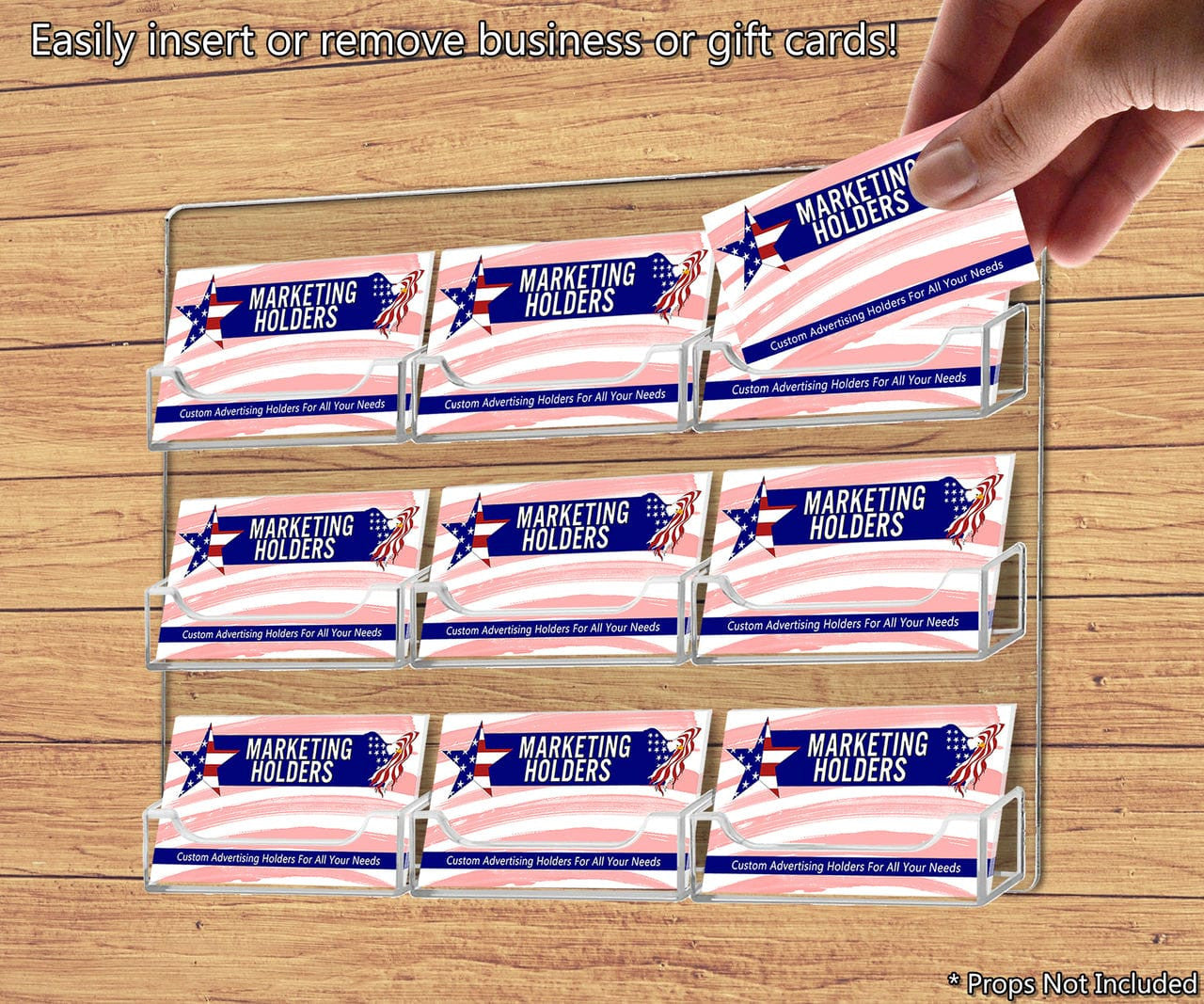 Easily insert or remove business or gift cards