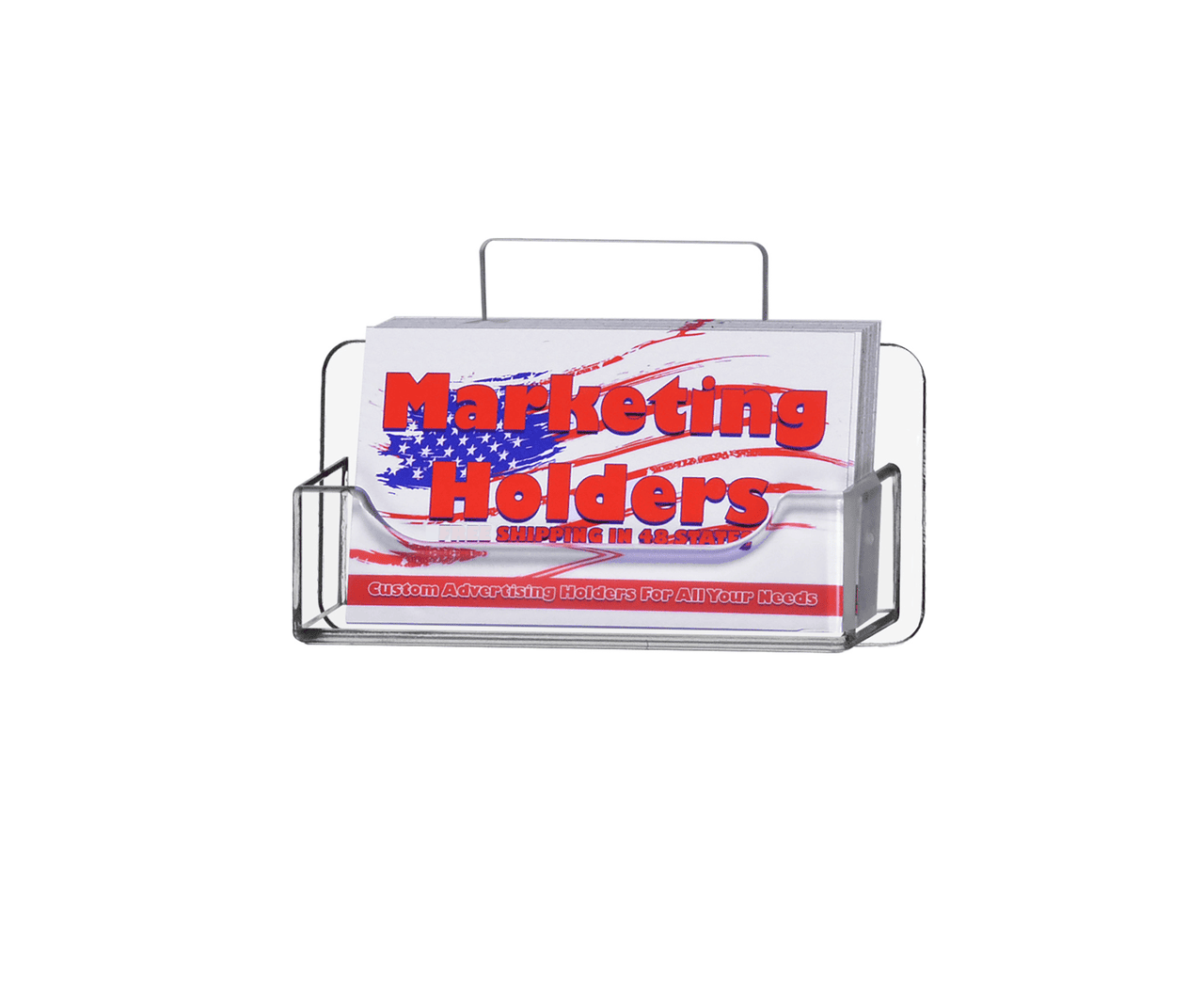 Single Pocket Clear Business Card Holder for Slatwalls