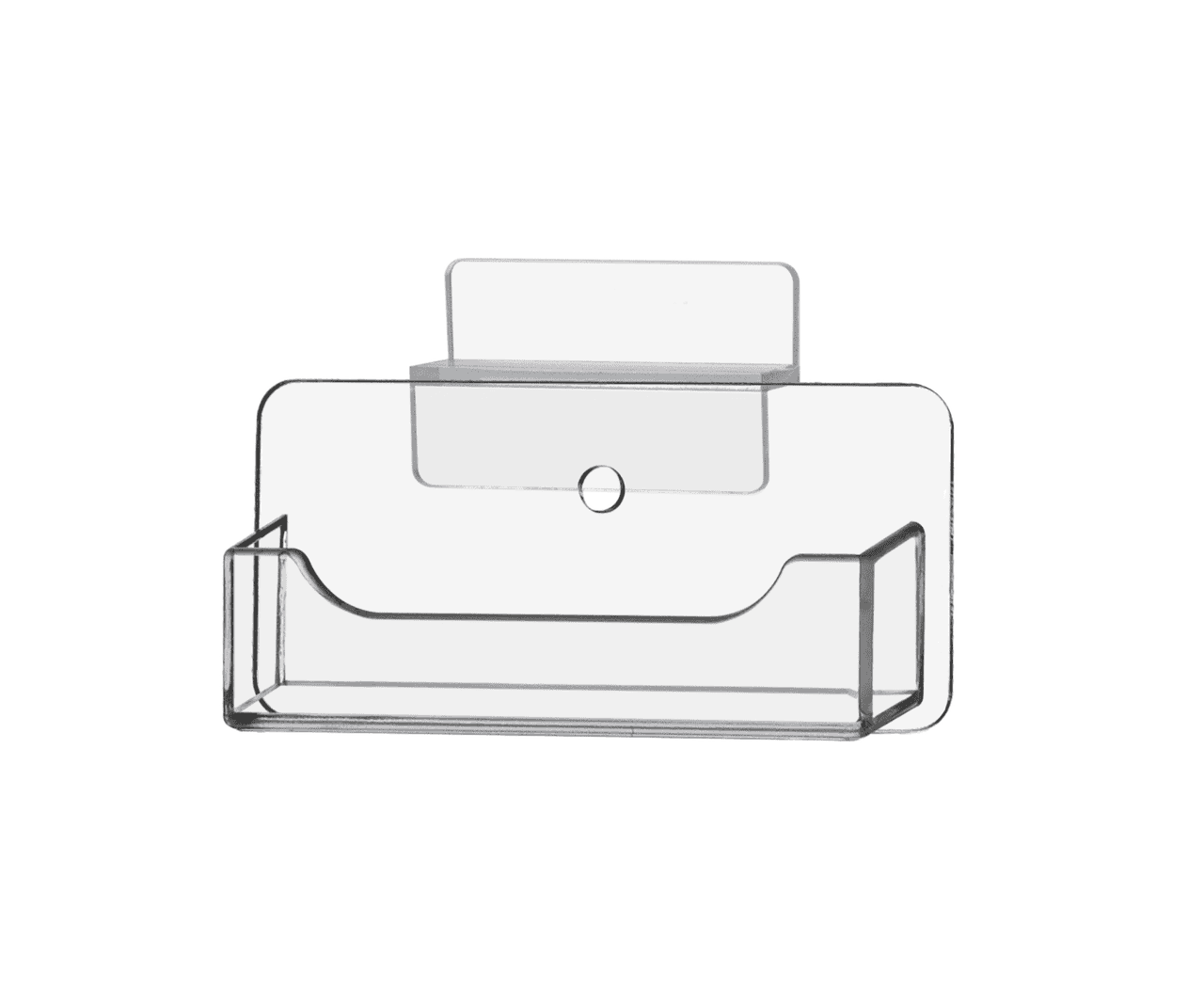 Clear Single Pocket Slatwall Business Card Holder