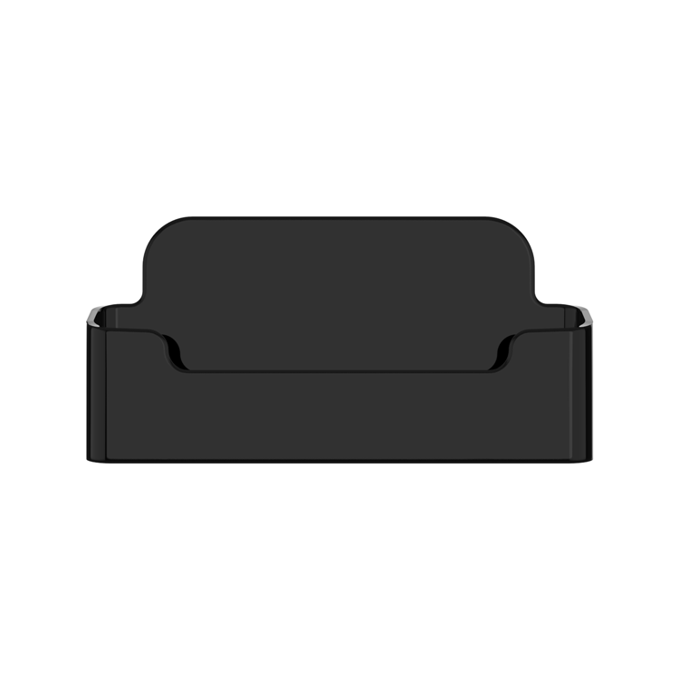 Business Card Holder Single Black Horizontal Pocket Countertop