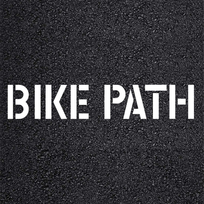 BIKE PATH Stencil for Parking Lots and Asphalt Marking
