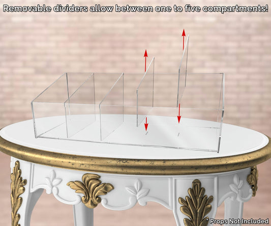 24.5"W 5 Compartment Organizer Tray with Adjustable Dividers