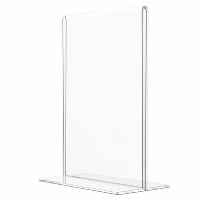 Sign Holder 3.5"W x 5"H Double Sided Bottom Load Table Tent