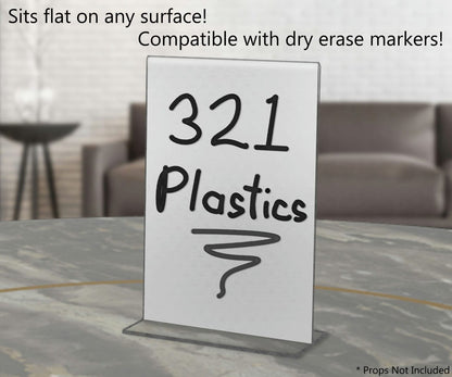 Sits flat on any surface and is compatible with dry erase markers