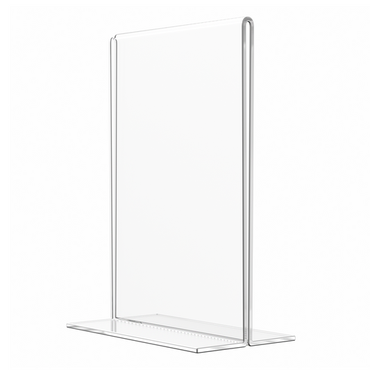 Sign Holder 3.5"W x 5"H Double Sided Bottom Load Table Tent