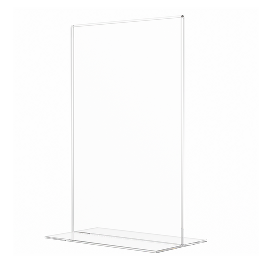 Sign Holder 5.5"W x 8.5"H Double Sided Bottom Load Table Tent
