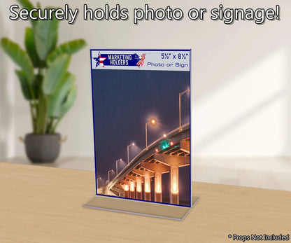 Five and A Half Inch Wide Freestanding Daily Specials Menu Double Sided Stand