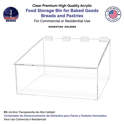 Bread Bin Bakery Storage Display Dry Goods Pastry Container