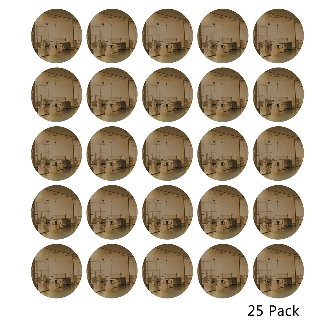 25 Pack Round Shaped Mirror Acrylic Pieces for Arts and Crafts