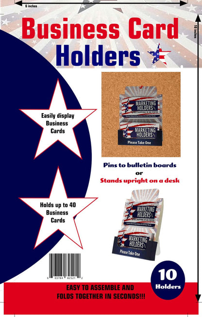 Bulletin Board Business Card Display for Event Pack of 10