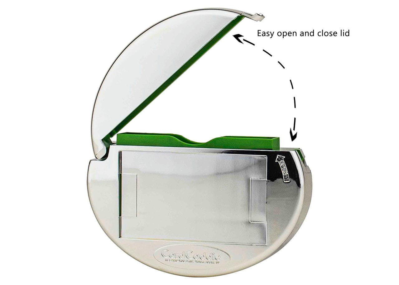 Chrome Vehicle Outdoor Business Card Caddie Storefront Display