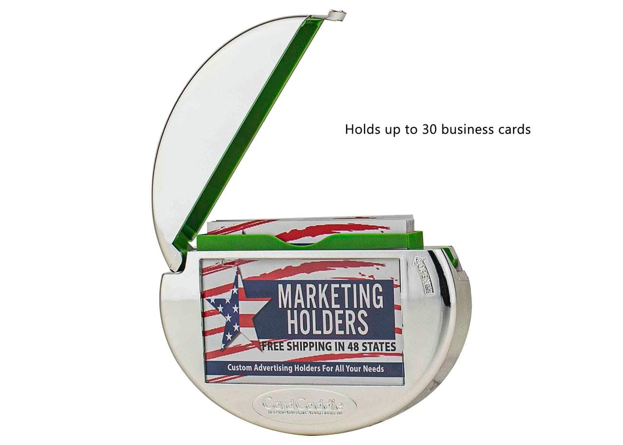 Chrome Vehicle Outdoor Business Card Caddie Storefront Display