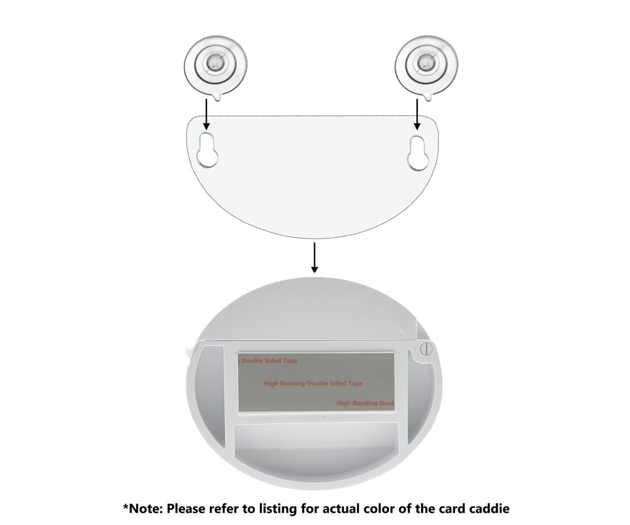 Card Caddie Vehicle and Outdoor Card Holder with Suction Cups