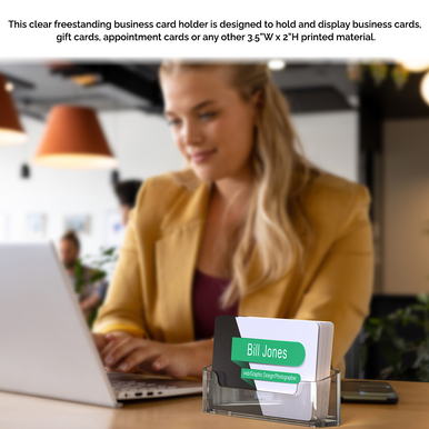 Single Pocket Business Card Holder Acrylic Display Stand