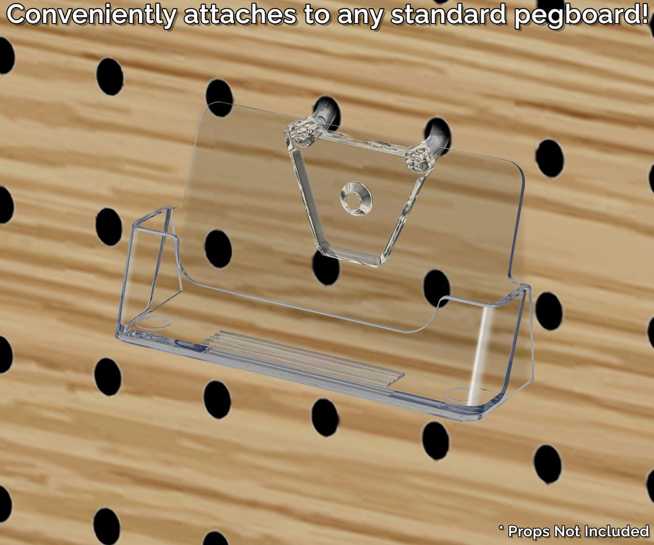 Pegboard Business Card Holder Appointment Rack Display on a pegboard empty