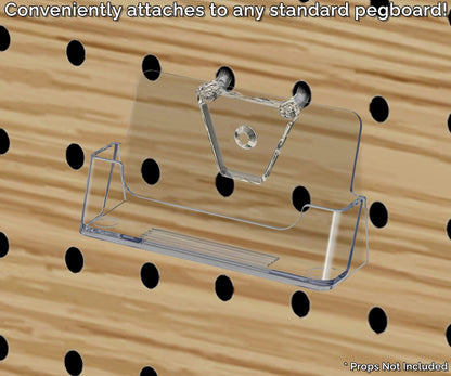 Pegboard Business Card Holder Appointment Rack Display on a pegboard empty