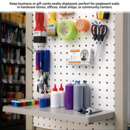 Pegboard Business Card Holder Clear Acrylic Rack Display