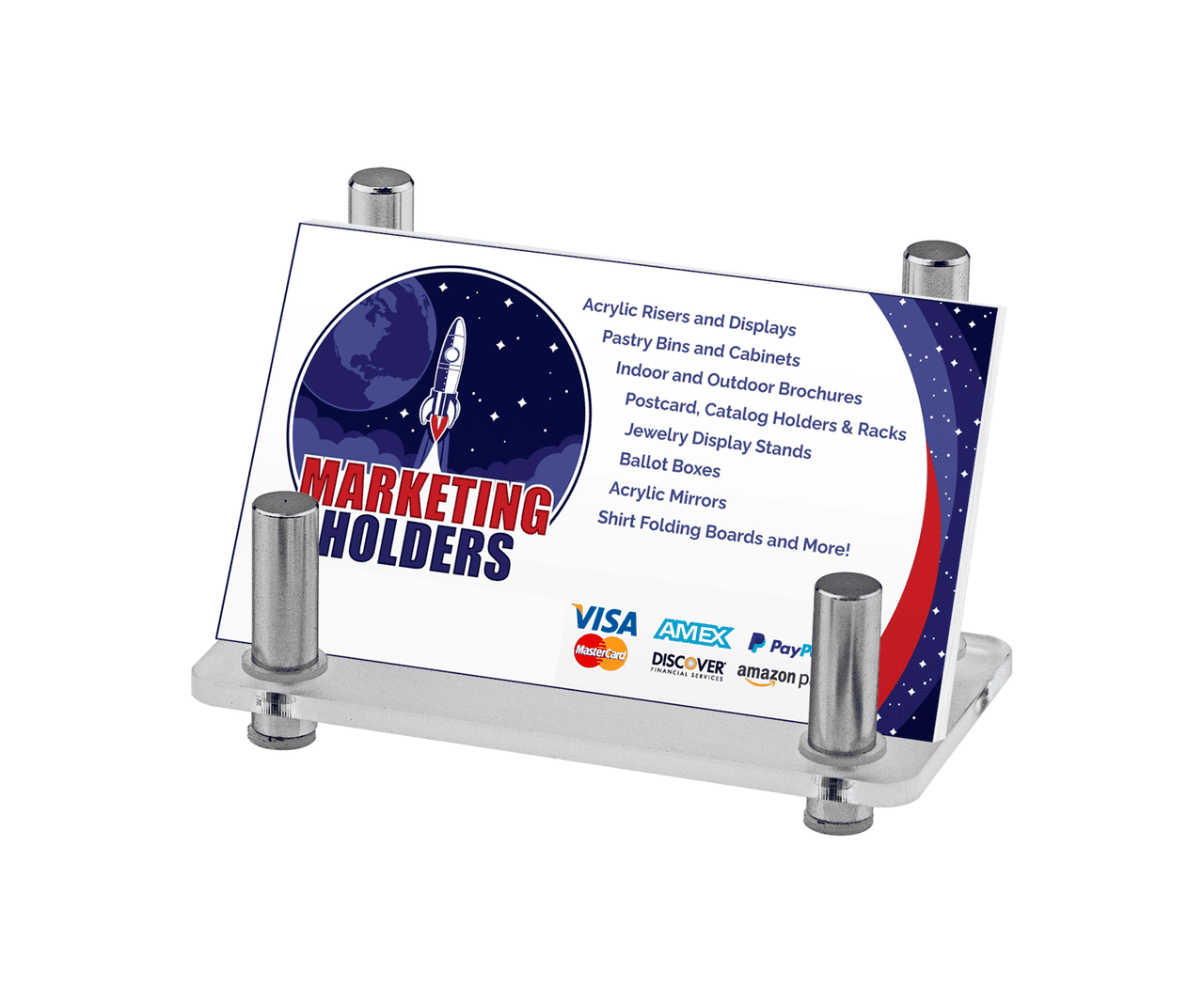 Chrome Business Card Holder