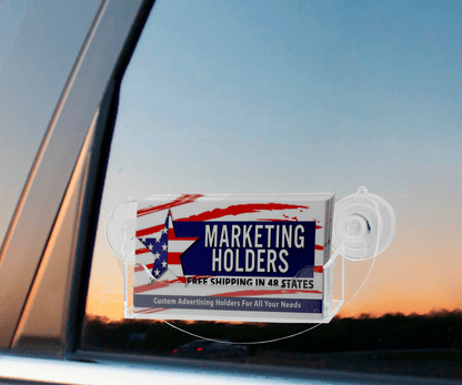 Business Card Holder Window Mount Single Pocket with Suction Cups
