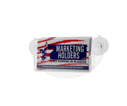 Business Card Holder Window Mount Single Pocket with Suction Cups