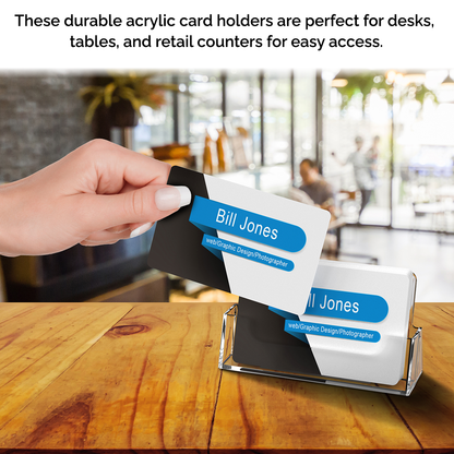 Business Gift Card Holder Horizontal Countertop Display Stand