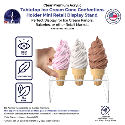 Retail Ice Cream Mini Cone Display
