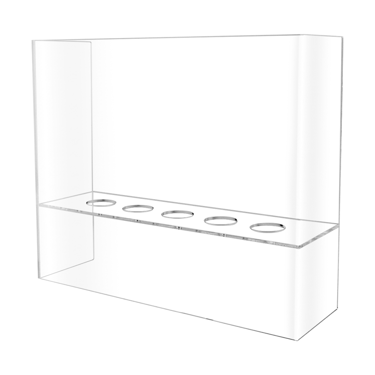 Ice Cream Cone Display Holder 5 Slot With Clear Sanitary Shield
