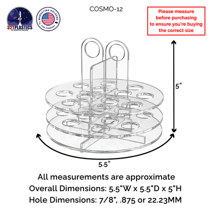12 Slot Cosmetic Organizer Clear Acrylic Display