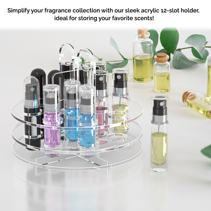 12 Slot Cosmetic Organizer Clear Acrylic Display