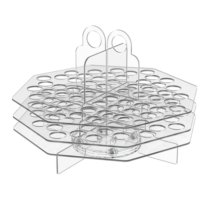 Rotating 56 Slot Cosmetic Organizer Clear Acrylic Display
