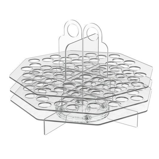 Rotating 56 Slot Cosmetic Organizer Clear Acrylic Display