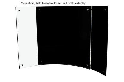 11"W x 8.5"H Curved Sign Photo Holder with Elegant Black Backing