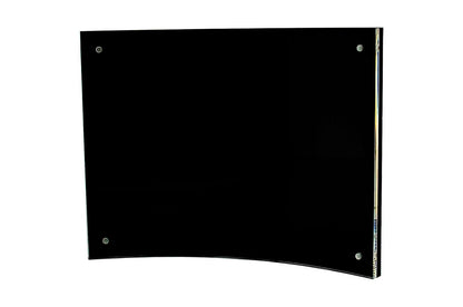 7"W x 5"H Curved Photo Stand Small Sign Holder with Black Border