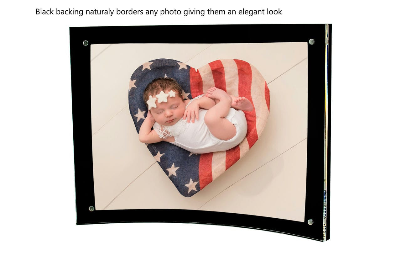 Sign Holder with Black Back Curved  literature