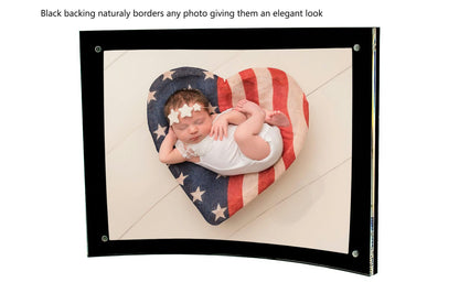 Sign Holder with Black Back Curved  literature