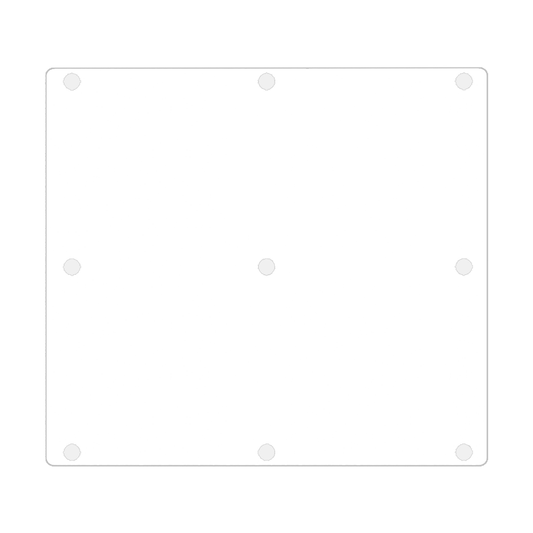 Flat Cutting Board with Rubber Bumpers for Countertops Clear Acrylic