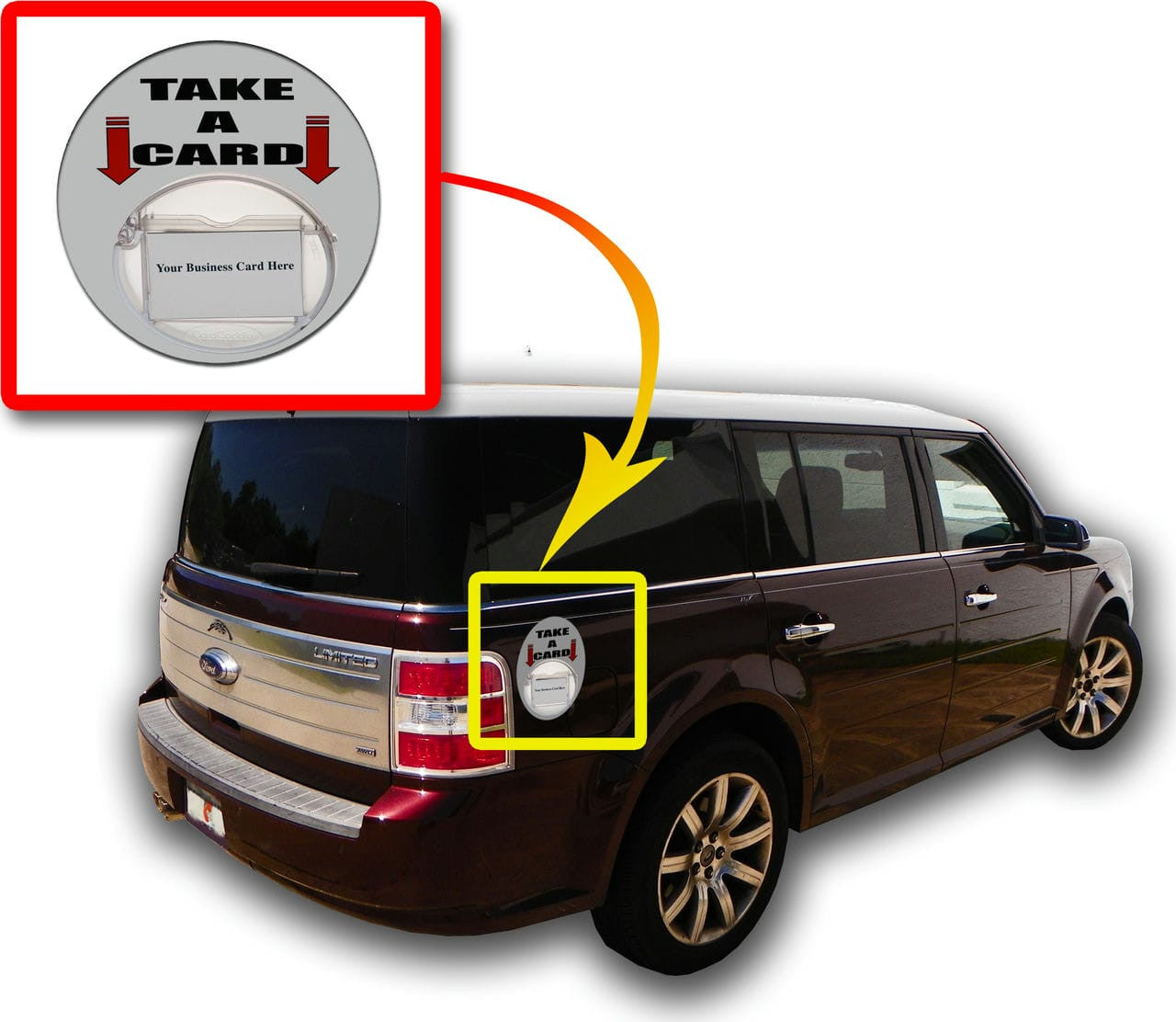 Card Caddie Magnetic Vehicle and Outdoor Business Card Holder