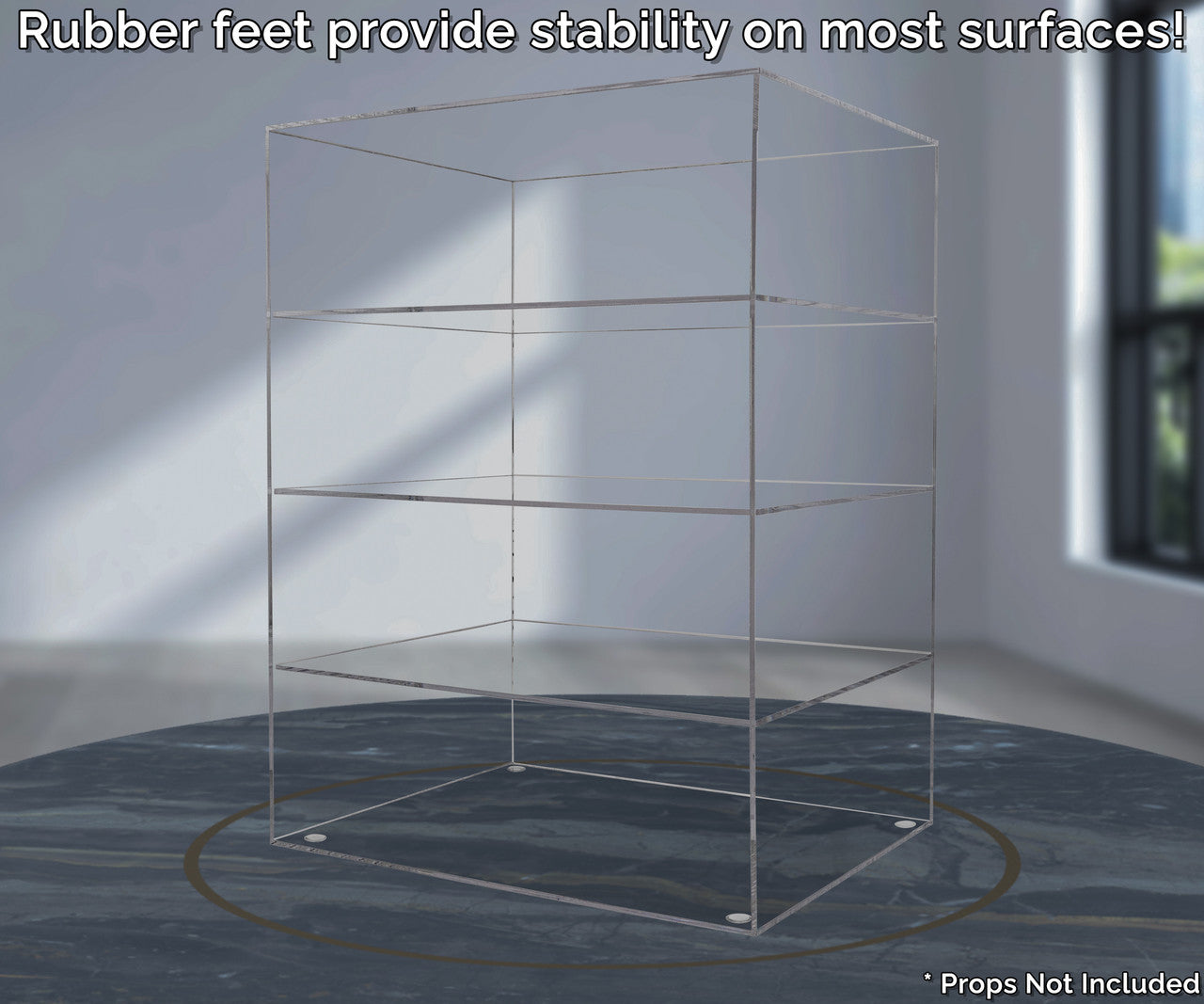 12" x 9.5" x 16" Retail Product Display Cabinet with 3 Shelves