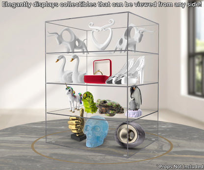 12" x 9.5" x 16" Retail Product Display Cabinet with 3 Shelves