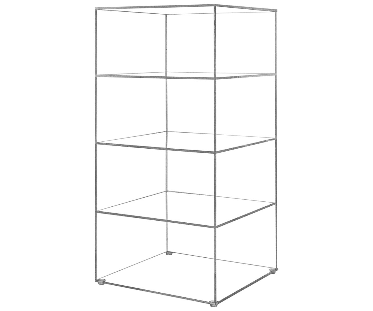 Retail Display Showcase 8"W x 16"H 3 Shelf Storage Cabinet