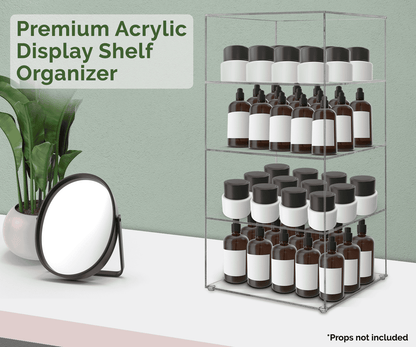 Retail Display Showcase 8"W x 16"H 3 Shelf Storage Cabinet