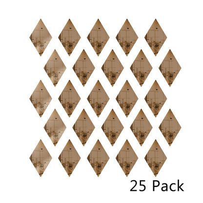 25 Pack Diamond Shaped Mirror Acrylic Pieces for Arts and Crafts