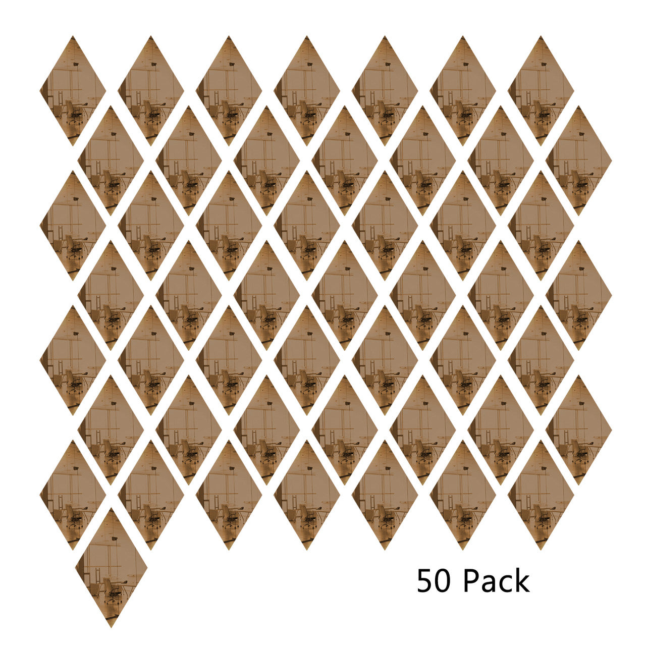 50 Pack Diamond Shaped Mirror Acrylic Pieces for Arts and Crafts